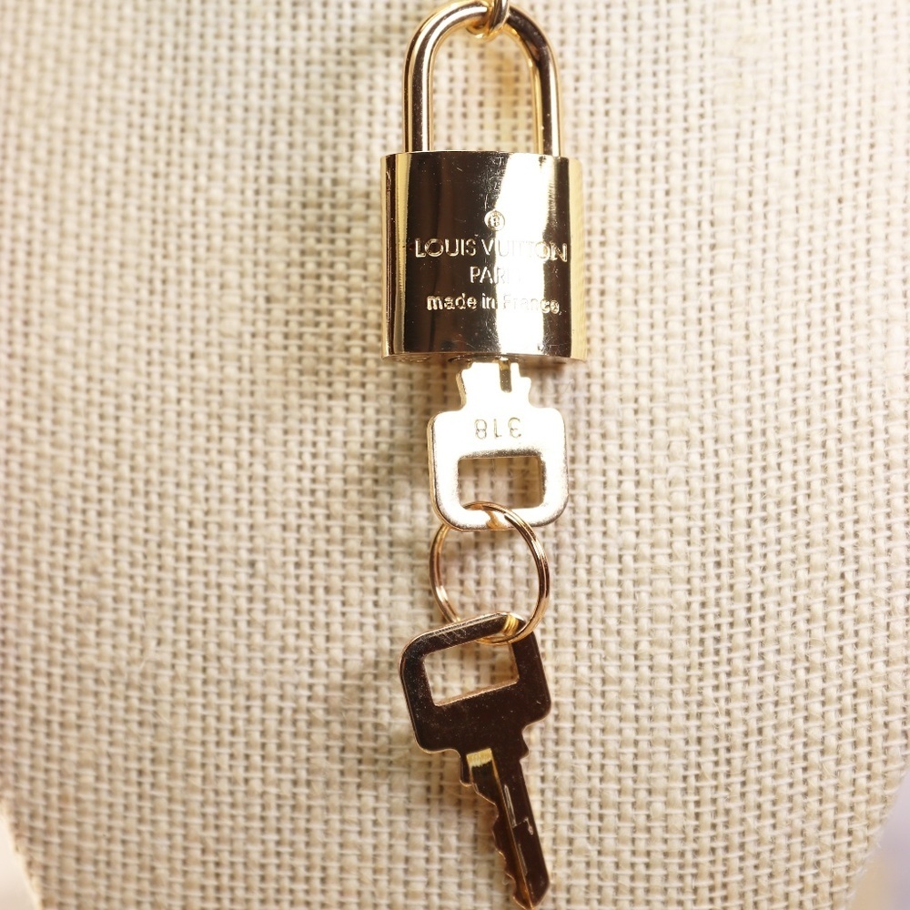 Louis Vuitton Lock Necklace with Gold Tone Chain - Picture 14 of 16